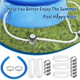 thumbnail image 4 of Monstrate Manguera de piscina de 3,2 cm de diámetro, tubo de bomba para piscinas con abrazaderas, filtro, reparación de tuberías, accesorios Suministros de limpieza para el hogar Negro 3 piezas, 4 of 6