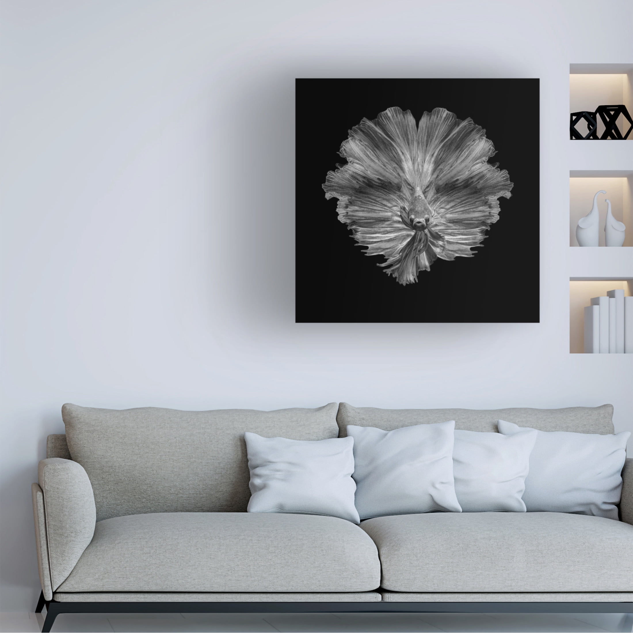 Canvas Wall Art - Andi Halil 'The Flower Of Tail' Wall Art for Living Room, Bedroom, or Office D?cor by Trademark Fine Art - 24 x 24 Inches