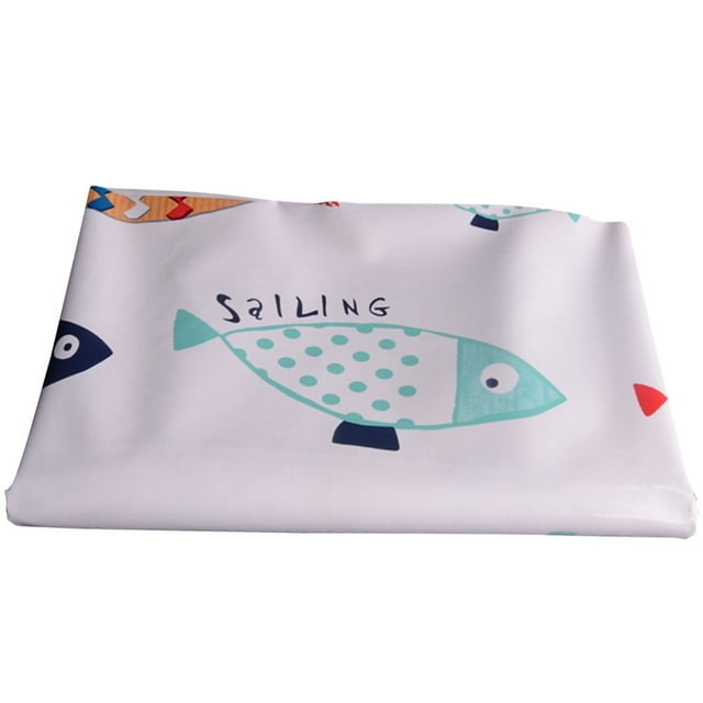 Nappe Imperméable Imperméable de Nappe de Table de Fête d'Anniversaire Réutilisable Créative (60x120cm Poisson)