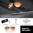 thumbnail image 3 of Oakley OO4079 Feedback Pilot Shaped Non-Polarized Sunglasses for Women - Includes Official Eyewear Kit - Rose Gold Frame with Brown Gradient Lens, 3 of 7