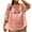 Pink, variant on Bovxnpu 3/4 Length Sleeve Womens Tops, Cotton Casual Blouses for Women, Women's Loose Cotton And Linen Shirt With Three Quarter Sleeves Round Neck Top/shirt XXXL
