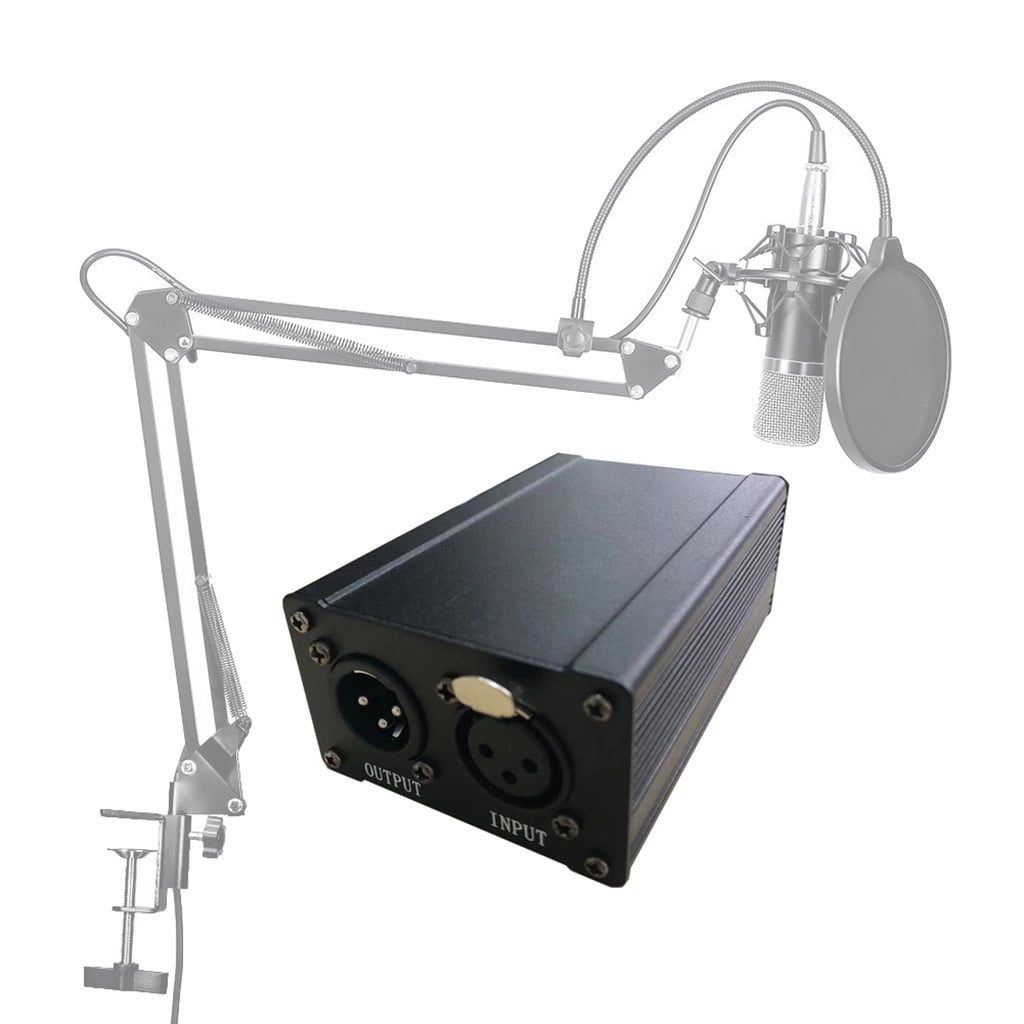 lanema Condenser Microphone Recording Stuio Equipment 48V Phantom Power Supply