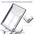 thumbnail image 3 of Allytechgroup Folio Case for Samsung Galaxy Tab S10 Plus/S9 Plus 12.4 inch 2024/2023 Model, Trifold Stand Cover with Pencil Holder Clear Back Shell Shockproof Cover for Galaxy Tab S10+/S9+, Darkblue, 3 of 9