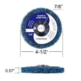 thumbnail image 3 of STONEHENGE Strip Disc Stripping Wheel w/ Angle Grinder Rust Remover Blue 10PACK 4"x5/8", 3 of 7