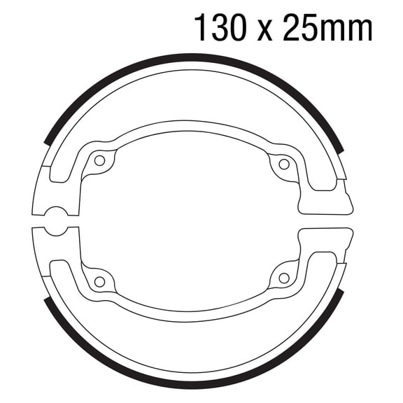 EBC 818 - Rear Left Plain Brake Shoes