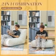 thumbnail image 4 of Stomze Bean Bag Chair with Ottoman, Comfy Bean Bag Sofa with Memory Foam, Lazy BeanBag Sofa with Footstool, Fireside Bean Bag Couch for Living Room, Bedroom, Apartment, 4 of 7