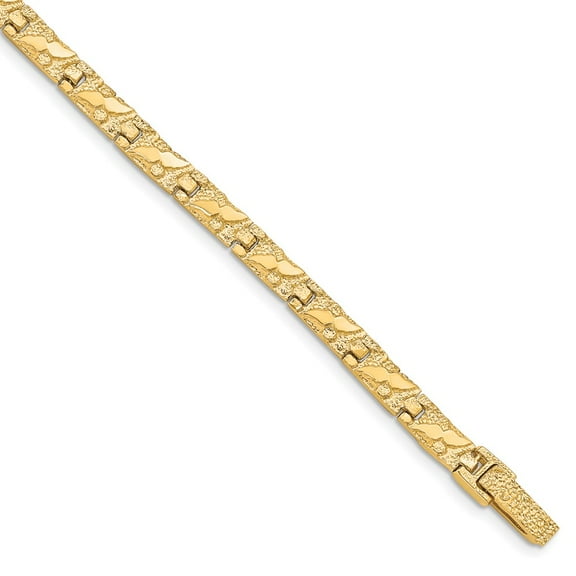 10k Yellow Gold Bracelet Nugget 6 mm 8 in 6.0