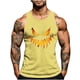 thumbnail image 2 of Camiseta sin mangas de cuello redondo para hombre, con estampado de Halloween, cuello redondo, estilo informal, deportiva, para hombre, 2 of 5