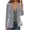 Dark Gray-2, variant on Women's Casual Velvet Blazer Notched Lapel Vintage Office Button Front Blazer Long Sleeve V Neck Jackets Coat Blazers