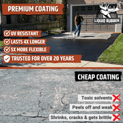 Liquid Rubber Driveway Restore Sealant - Easy to Use and Apply, 5 Gallon