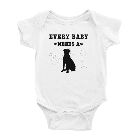 

Every Baby Needs A American Pugabull Dog Funny Baby Romper Infant For Boy Girl 0-3 Months