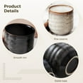thumbnail image 3 of 4 Pcs Japanese Style Ceramic Tea Cups, Lead-Free, Microwave & Dishwasher Safe, Unique Ribbed Design, 6.76 oz/200 ml, Multicolor, Artisan Glazed, Ideal for Elegant Japanese Tea Ceremony, 3 of 5