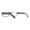 thumbnail image 4 of Mens Classic Rectangle Wood Grain Spring Hinge Arm Plastic Reading Glasses Brown +1.25, 4 of 4