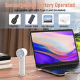 thumbnail image 4 of Handheld Fan,Mini Portable Fan with 3 Speeds, Ultra Quiet, , USB Rechargeable Battery Operated Personal Fan A, 4 of 7