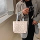 thumbnail image 3 of Bolso Coreano Mujer Algodón Acolchado Sweet Shopper Art Tote Bag (Rosa), 3 of 6