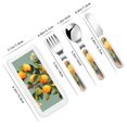 thumbnail image 2 of Salouo Retro Warm Lemon Flower Pattern 3 Pieces Toddler Utensils, Kids Silverware Set Stainless Steel Utensils for Kids Children Safe Spoons Forks & Knife Dishwasher Safe, 2 of 8