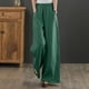 thumbnail image 1 of WILLBEST Pantalones Casuales para Mujer, Holgados, de Pierna Ancha, Cintura Alta, Rectos, Estilo Retro Literario, para Uso Diario. Extra Grande, 1 of 5
