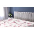 thumbnail image 5 of Ambesonne Magnolia Fitted Sheet, Modern Flowers Simple Art, Full Size, Magenta Pale Pink White, 5 of 5
