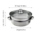 thumbnail image 4 of Fanglonggg Cooking Pot Steam Clothes Steamer Dumpling Steamer Steam Pots For Seafood Soup Stew Pot Korean Ramen Pot Round Household Steamers Stainless Steel Metal Japanese Kitchenware Bowls, 4 of 5