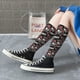 thumbnail image 5 of Fotbe Vintage Skull Casino Calcetas Divertidas Estampadas para Hombre y Mujer, Calcetas de Algodón hasta la Rodilla para Caminar, Correr, Enfermería y Embarazo, 5 of 6