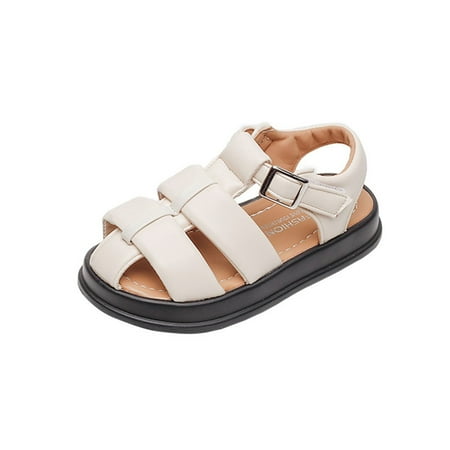 

Lovely Casual Sandals For Children Girls Unisex Lightweight Adjustable Straps Child Summer Flat Half Closed Toe Shoes Shower Pool Walking Wear