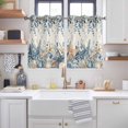 thumbnail image 2 of Blue Eucalyptus Coastal Kitchen Curtains Window Panels, Beach Starfish Shell Nautical Rustic Insulated Window Treatment Curtain, Grommet Curtains for Bedroom/Living Room/Bathroom, 2 Piece 42"Wx45"L, 2 of 8