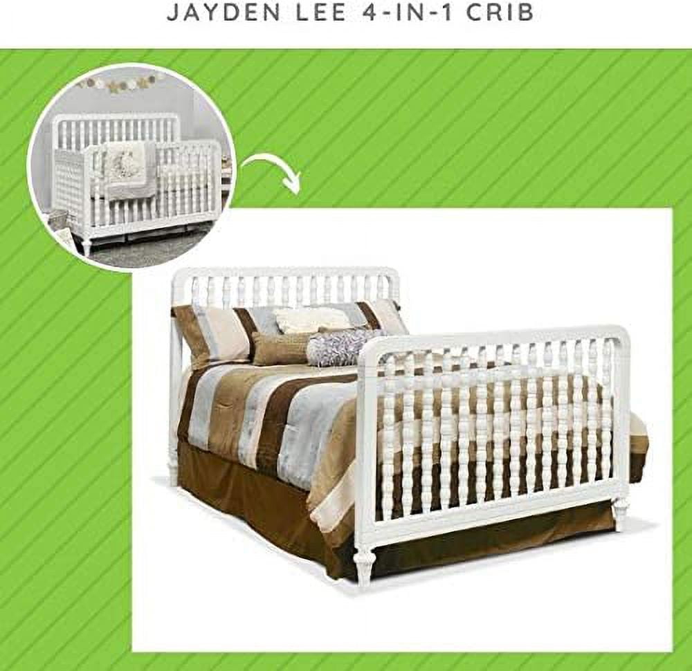 Full-Size Conversion Kit Bed Rails for Sorelle Cribs (White, Model #215)