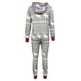 thumbnail image 5 of Women's Onsies Pajamas Sleepwear Christmas Zip-up Soft Comfy Hooded Jumpsuit Rompers Bodysuits Loungewear Nightwear, 5 of 5