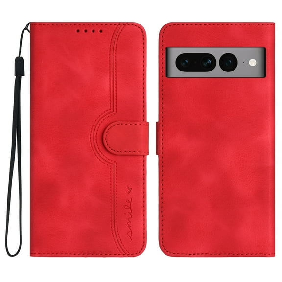 Jiahe Cover for Google Pixel 7A, Wallet Case with Credit Card Holder,Shockproof Magnetic Anti-Scratch Premium Leather Cover with Card Slots Kickstand Cover Case, red