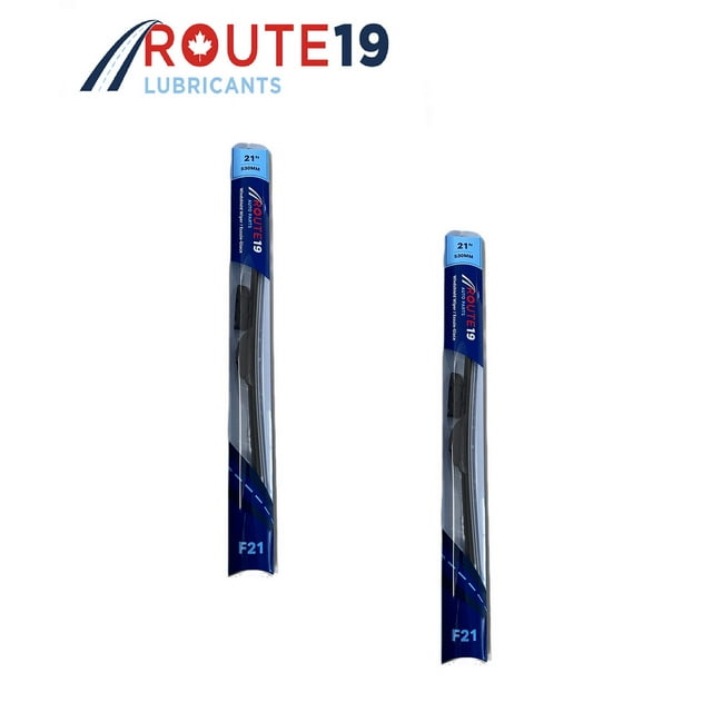 21" Premium 4 Seasons Windshield Rubber J Wiper Blades Kit-2Pcs Multi-Fit