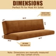 thumbnail image 7 of Xbaiyanr 2 Piece RV Couch Covers for Sofa Bed, Stretch Elastic Camper Slipcover for RV Jackknife Sofa Bed, Washable Anti-Slip Furniture Protector, Pet Friendly & Wrinkle Free (Brown), 7 of 7