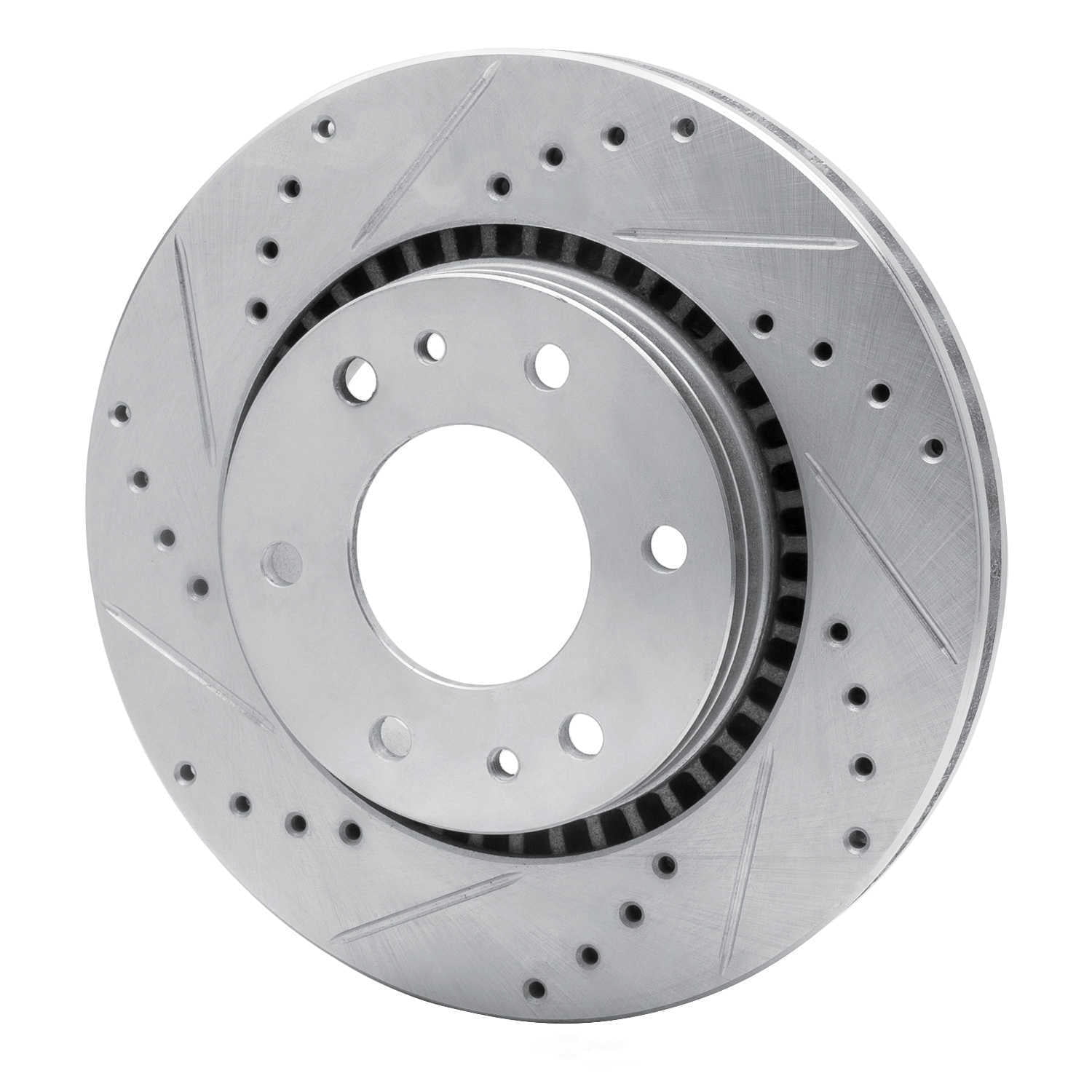 Dynamic Friction Company 631-48052L DFC Brake Rotor - Drilled And Slotted - Silver