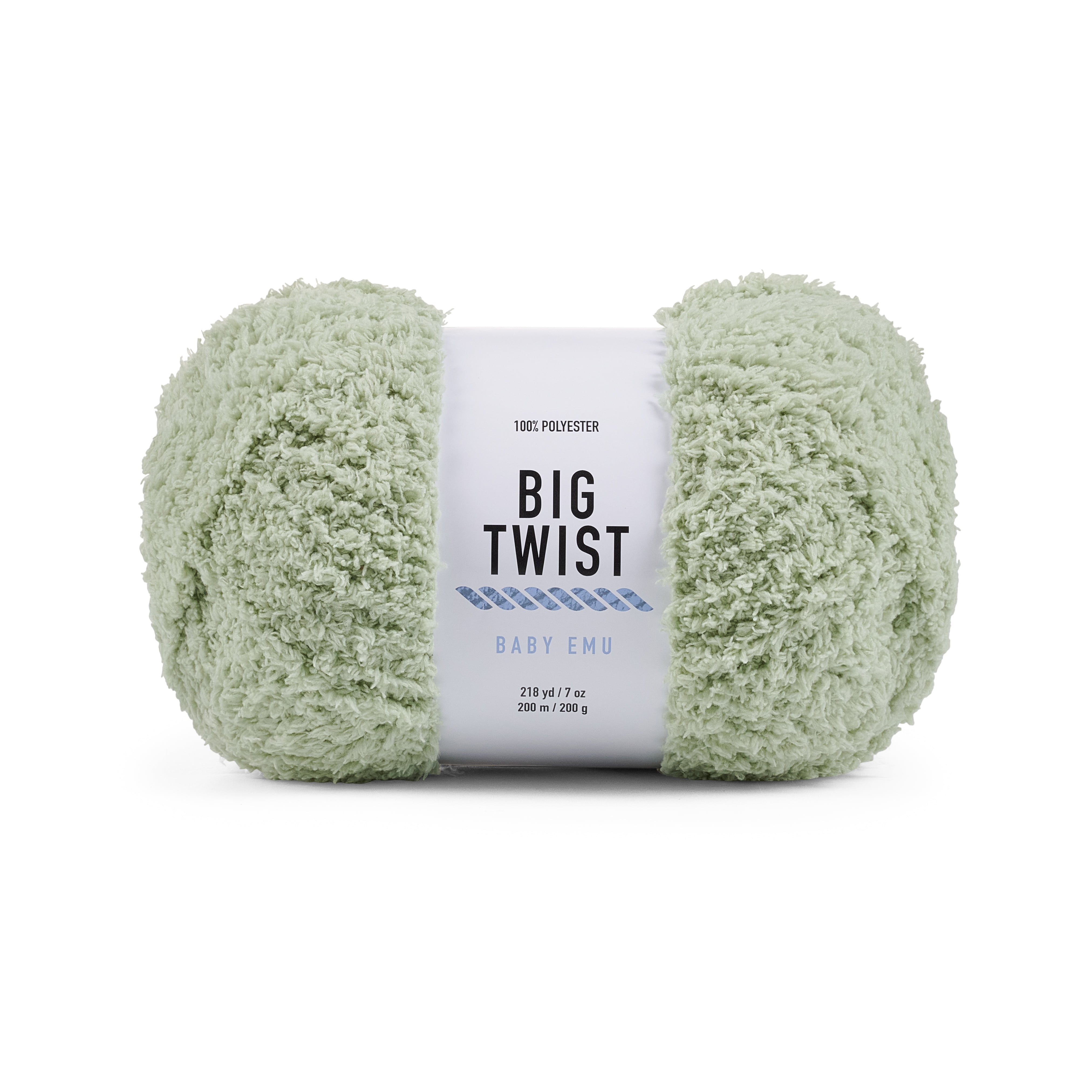 Big Twist Baby Emu 4 Pack Bulky Polyester Yarn, Powdered Sugar, 218 yd, 7 oz