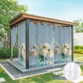 thumbnail image 6 of Outdoor Curtains for Patio Waterproof, Spring Flowers Outdoor Privacy Panels Grommet, Modern Farmhouse Oil Painting Floral Blackout Outside Curtains for Porch/Cabana/Pergola/Gazebo 54"x108", 1 Panel, 6 of 8