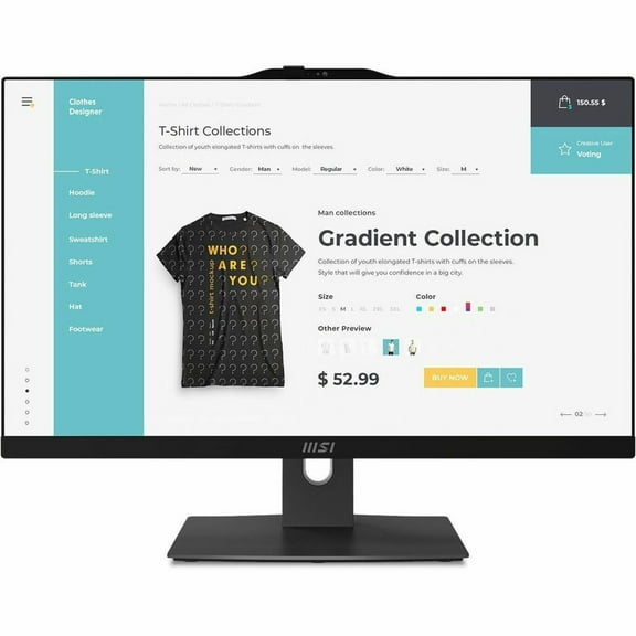 MSI All-in-One Computer Modern AM242TP 1M-1096US Intel Core 5 120U 16GB DDR5 1TB PCIe SSD 23.8" Touchscreen Windows 11 Home 64-bit
