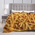 thumbnail image 4 of Golden French Fries Delicious Blanket Gifts For Kids Adults - Lightweight Throw Blanket For Bedroom Living Room Decor Soft Fuzzy Fleece Cozy Plush Bed Couch 60"X50", 4 of 7