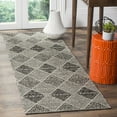 thumbnail image 3 of SAFAVIEH Montauk Caleb Geometric Diamond Cotton Runner Rug, Black, 2'3" x 7', 3 of 9