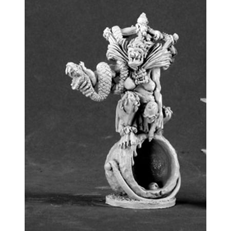 Miniature Witch - Reaper Miniatures Ghoul Witch on Cauldron #03453 Dark Heaven Unpainted Metal