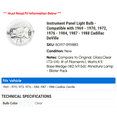 thumbnail image 2 of Instrument Panel Light Bulb - Compatible with 1969 - 1970, 1972, 1976 - 1984, 1987 - 1988 Cadillac DeVille 1977 1978 1979 1980 1981 1982 1983, 2 of 2