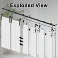 thumbnail image 6 of 64" X 84" Closet style Double 4 Lattice Shapes Interior Sliding door,Bi-Fold Barn Door for Pantry&Closet With Installation Hardware Kit, 6 of 8