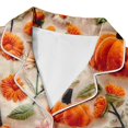 thumbnail image 5 of MEICHEN Halloween Satin Pajamas for Women Set Short Sleeve Cute Pumpkin Printed Top and Shorts Sleepwear Womens Soft 2 Piece Lounge Set, 5 of 6
