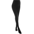 thumbnail image 3 of Maternity Thermal Tights, Women's Plus Size Fleece Lined Pregnancy Leggings, Thin Warm Support Tights for Everyday Comfort, Fall, Winter and Maternity Wear Black2 One Size, 3 of 10