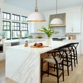 thumbnail image 5 of Modern Pendant Light, 18"Farmhouse Pendant Light Industrial Large Dome White and Gold Chandelier Ceiling Hanging Lighting for Dining Room Kitchen Island Bar Hallway Entryway, 5 of 12