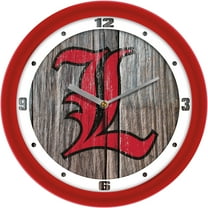 Louisville Cardinals 11.5'' Suntime Premium Glass Face Weathered Wood Wall Clock