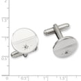 thumbnail image 2 of Kelly Waters Rhodium-plated .01 Ct. Diamond Polished and Satin Cuff Links GP3850, 2 of 2
