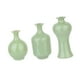 thumbnail image 5 of 3 jarrones de vidrio con forma de capullo, floreros decorativos, contenedores modernos de vidrio. Verde, 5 of 9