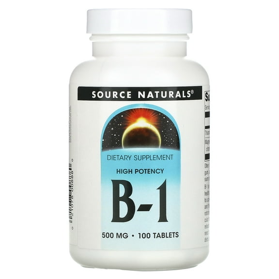 High Potency B-1, 500 mg, 100 Tablets, Source Naturals