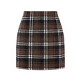 thumbnail image 4 of WAYUTE Womens Skirts High Waist Plaid Pencil Skirt Bodycon Slim Fit Stretch Mini Skirt for Work Casual Party Evening Wedding Outdoor Wear Holiday Skirt, 4 of 4