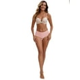 thumbnail image 5 of Unique Bargains Women's Mid-Waisted Elastic Waistband Full Coverage Briefs L Light Pink, 5 of 6