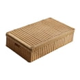 thumbnail image 3 of Caja de almacenamiento de ratán BLESIY organizador de ropa juguetes debajo de la cama 70 cm x 40 cm x 16 cm, 3 of 8